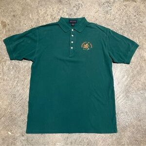 Vintage Miami Hurricanes Polo Shirt Men’s Medium M Green Football 100% Cotton